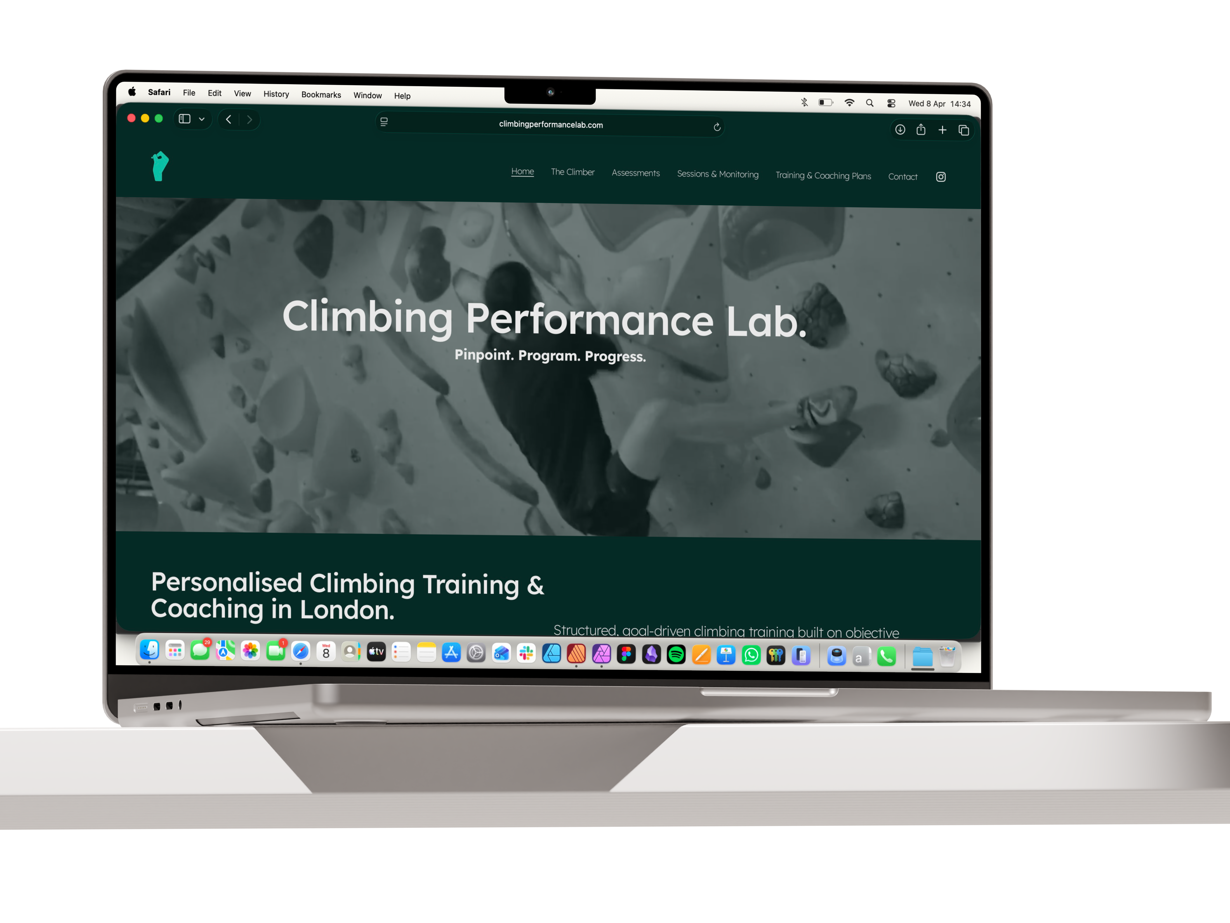 Climbing Performance Lab website