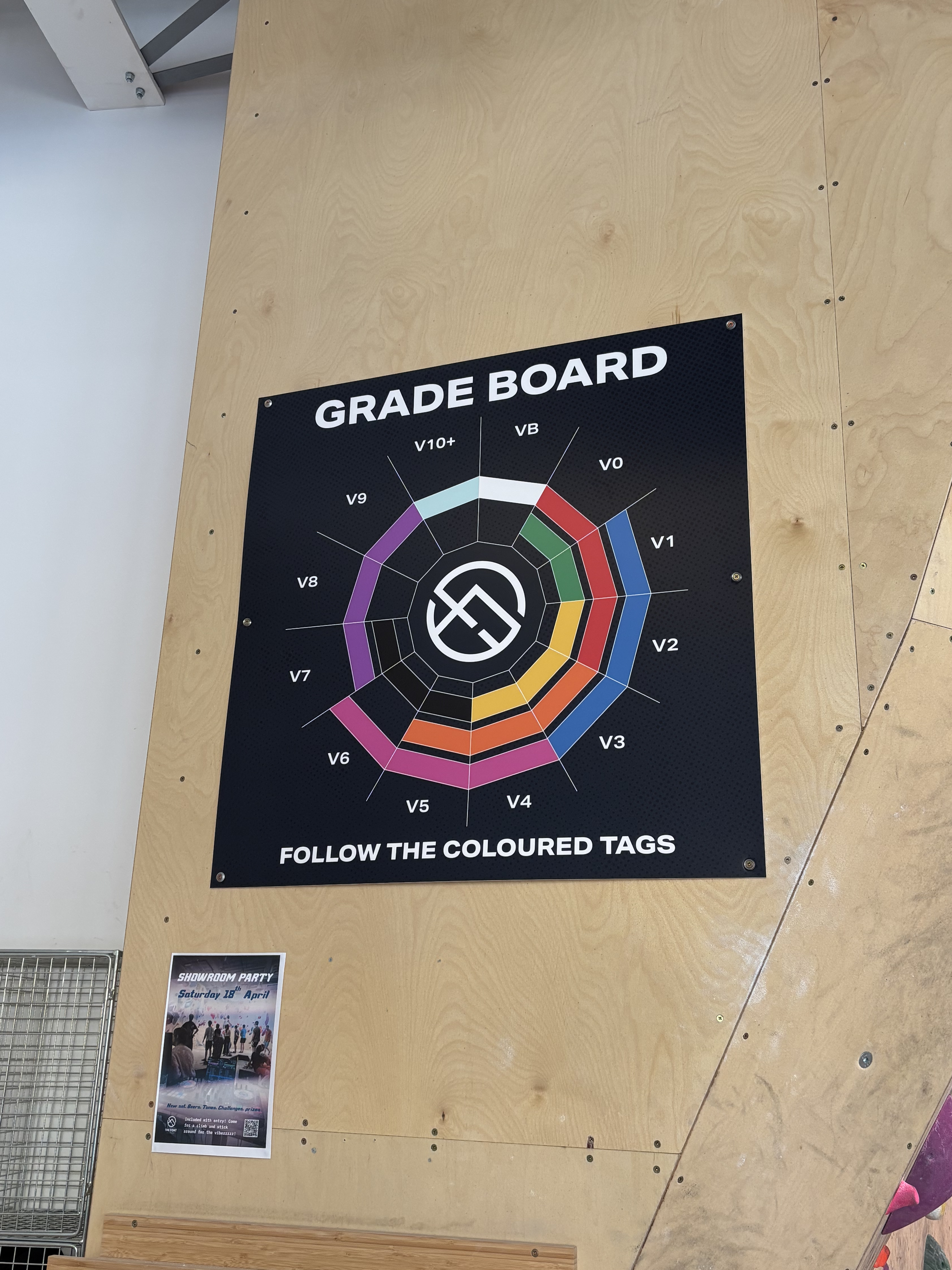 Grade Board installed at gym, view one