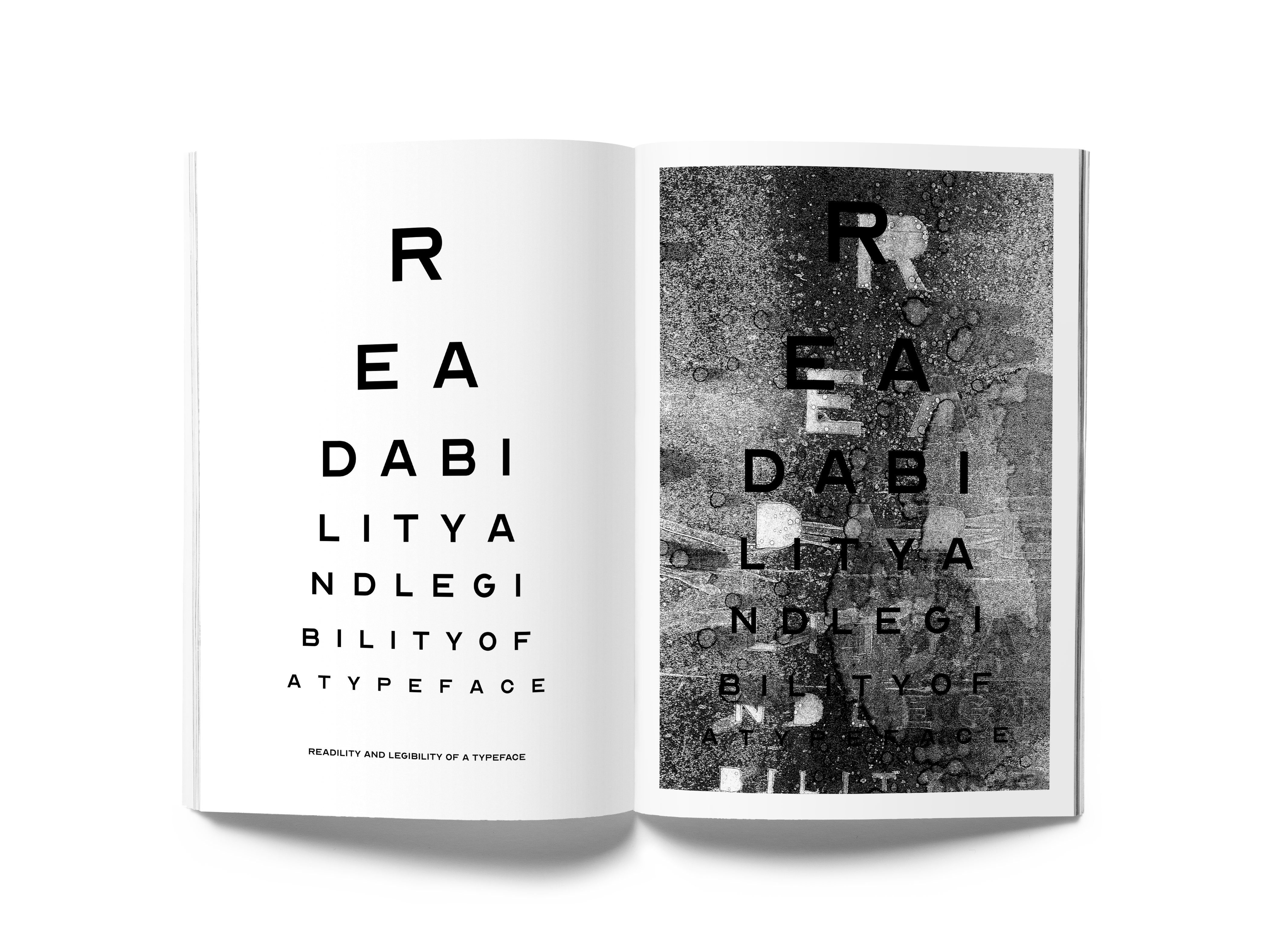 Radical Innovation In Typeface eye test spread